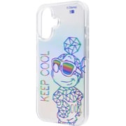 IN-DP46TC15/MK33 [iPhone 16用 ディズニー/ぴかてる 衝撃吸収 バンパー TPUソフトケース/ミッキーマウス×ポリゴン風]