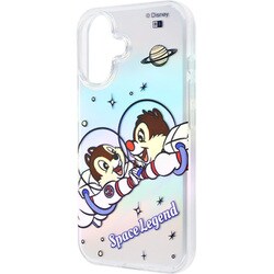 IN-DP46TC15/CD10 [iPhone 16用 ディズニー/ぴかてる 衝撃吸収 バンパー TPUソフトケース/チップ＆デールと宇宙]