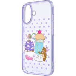 IN-WP46UKMD/TJ51 [iPhone 16用 トムとジェリー/衝撃吸収 バンパー ハイブリッドケース/ジェリーとタフィー_アイス]