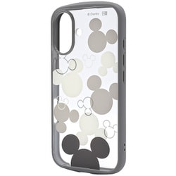 IN-DP46CMD2/MKM [iPhone 16用 ディズニー/Puffull 衝撃吸収 バンパー ハイブリッドケース/ミッキーマウス]