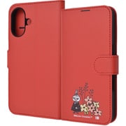 IJ-AP46ELC1R/MT47 [iPhone 16用 ムーミン/衝撃吸収 マグネットベルト シンプル 手帳型レザーケース/リトルミイとお花_3]