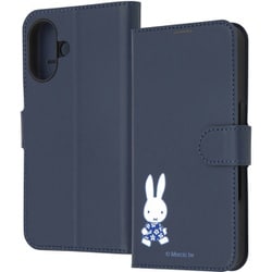 IJ-BP46ELC1DN/MF69 [iPhone 16用 ミッフィー/衝撃吸収 マグネットベルト シンプル 手帳型レザーケース/ミッフィー_てくてく]