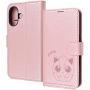 IJ-PP46ELC1P/PK67 [iPhone 16用 ポケットモンスター/衝撃吸収 マグネットベルト シンプル 手帳型レザーケース/プリン]