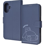 IJ-PP46ELC1DN/PK68 [iPhone 16用 ポケットモンスター/衝撃吸収 マグネットベルト シンプル 手帳型レザーケース/カビゴン]