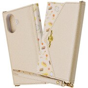 IS-DP46MLC4/BL [iPhone 16用 ディズニー/Collet ハンドストラップ ミラー付き 三つ折り 手帳型レザーケース/ベル]