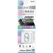 IN-P4648FG/CAAU [iPhone 16/16 Plus用 ガラスフィルム カメラ保護 一体型 キラキラ オーロラ 硬度10H/オーロラ]