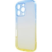 IN-P47TC12/AYM [iPhone 16 Pro用 耐衝撃 バンパー 精密設計 カメラ保護 グラデーション TPUソフトケース/ブルー_イエロー]