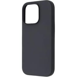 IS-P47C17/B [iPhone 16 Pro用 衝撃吸収 バンパー マット ハイブリッドシリコン ソフトケース/ブラック]