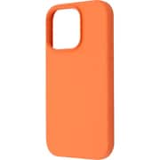 IS-P47C17/OR [iPhone 16 Pro用 衝撃吸収 バンパー マット ハイブリッドシリコン ソフトケース/コーラルオレンジ]