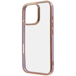 IN-P47CC17/LDGD [iPhone 16 Pro用 LUSTANT 衝撃吸収 バンパー キラキラ メタリック カラフル ハイブリッドケース/ラベンダー_ゴールド]