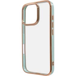 IN-P47CC17/MGGD [iPhone 16 Pro用 LUSTANT 衝撃吸収 バンパー キラキラ メタリック カラフル ハイブリッドケース/ミントグリーン_ゴールド]