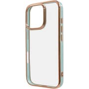 IN-P47CC17/MGGD [iPhone 16 Pro用 LUSTANT 衝撃吸収 バンパー キラキラ メタリック カラフル ハイブリッドケース/ミントグリーン_ゴールド]