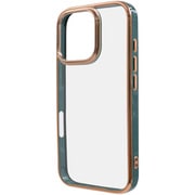 IN-P47CC17/GGD [iPhone 16 Pro用 LUSTANT 衝撃吸収 バンパー キラキラ メタリック カラフル ハイブリッドケース/グリーン_ゴールド]