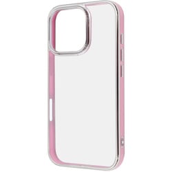 IN-P47CC17/LPSV [iPhone 16 Pro用 LUSTANT 衝撃吸収 バンパー キラキラ メタリック カラフル ハイブリッドケース/ライトピンク_シルバー]