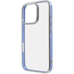 IN-P47CC17/LASV [iPhone 16 Pro用 LUSTANT 衝撃吸収 バンパー キラキラ メタリック カラフル ハイブリッドケース/ライトブルー_シルバー]