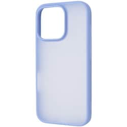 IN-P47BS4/WA [iPhone 16 Pro用 SHEER 衝撃吸収 バンパー 指紋防止 マット シアー ハイブリッドケース/シアーホワイト_ブルー]