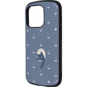 IN-CP47AC4/NK3 [iPhone 16 Pro用 超！ 保護ケース MiA-collection 衝撃吸収 バンパー ハイブリッドケース/ネコ_ネイビー]
