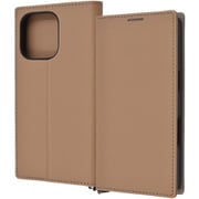 IN-P47TBC9/TGR [iPhone 16 Pro用 Durable 耐衝撃 マグネット不使用 シンプル スクエア 手帳型レザーケース/トープ_ライトグレー]