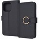 IN-P47LBC17/B [iPhone 16 Pro用 Ring 耐衝撃 マグネットベルト リング付き 手帳型レザーケース/ブラック]