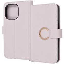 IN-P47LBC17/P [iPhone 16 Pro用 Ring 耐衝撃 マグネットベルト リング付き 手帳型レザーケース/ピンク]