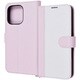 IN-P47LBC14/WP [iPhone 16 Pro用 Noble 耐衝撃 マグネットベルト バイカラー 手帳型レザーケース/ホワイト_ピンク]
