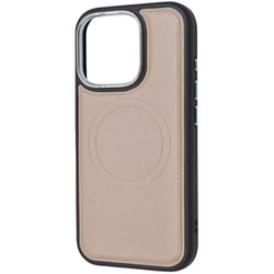 IN-P47OLC4/BE [iPhone 16 Pro用 MagSafe対応 マグネットアクセサリー対応 衝撃吸収 バンパー オープンレザーケース/シャイニーベージュ]