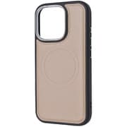 IN-P47OLC4/BE [iPhone 16 Pro用 MagSafe対応 マグネットアクセサリー対応 衝撃吸収 バンパー オープンレザーケース/シャイニーベージュ]