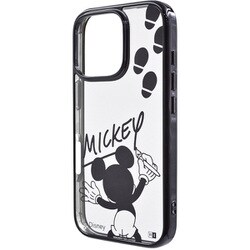 IN-DP47MCC1B/MK13 [iPhone 16 Pro用 ディズニー/衝撃吸収 バンパー メタリック ハイブリッドケース/ミッキーマウスサイン_メタリック]
