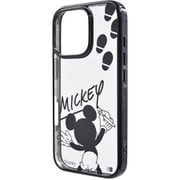 IN-DP47MCC1B/MK13 [iPhone 16 Pro用 ディズニー/衝撃吸収 バンパー メタリック ハイブリッドケース/ミッキーマウスサイン_メタリック]