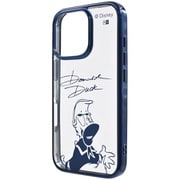 IN-DP47MCC1A/DD7 [iPhone 16 Pro用 ディズニー/衝撃吸収 バンパー メタリック ハイブリッドケース/ドナルドダックサイン_メタリック]