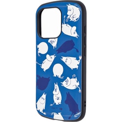 IN-AP47AC4/MT69 [iPhone 16 Pro用 ムーミン/超！ 保護ケース MiA 衝撃吸収 バンパー ハイブリッドケース/ムーミン_モノクロ総柄]