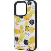 IQ-WP47K4TB/TWB2 [iPhone 16 Pro用 ルーニー・テューンズ/maru 衝撃吸収 バンパー ハイブリッドケース/トゥイーティー_総柄]