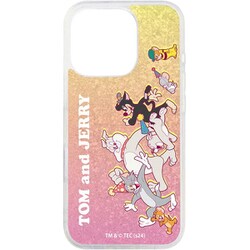 IJ-WP47LG1S/TJ45 [iPhone 16 Pro用 トムとジェリー/衝撃吸収 バンパー 動く キラキラ ラメ グリッターケース/トムとジェリー_集合]