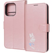 IJ-DP47ELC1P/MN24 [iPhone 16 Pro用 ディズニー/衝撃吸収 マグネットベルト シンプル 手帳型レザーケース/ミニーマウス_sitting2]