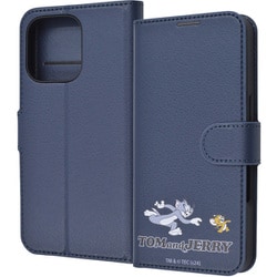 IJ-WP47ELC1DN/TJ71 [iPhone 16 Pro用 トムとジェリー/衝撃吸収 マグネットベルト シンプル 手帳型レザーケース/トムとジェリー]