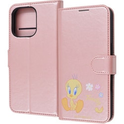 IJ-WP47ELC1P/LN7 [iPhone 16 Pro用 ルーニー・テューンズ/衝撃吸収 マグネットベルト シンプル 手帳型レザーケース/トゥイーティー]