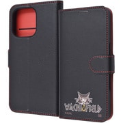 IJ-IP47ELC1BR/DY3 [iPhone 16 Pro用 猫のダヤン/衝撃吸収 マグネットベルト シンプル 手帳型レザーケース/ダヤン_WACHIFIELDロゴ]