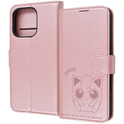 IJ-PP47ELC1P/PK67 [iPhone 16 Pro用 ポケットモンスター/衝撃吸収 マグネットベルト シンプル 手帳型レザーケース/プリン]