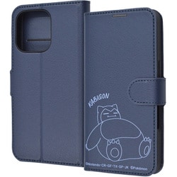 IJ-PP47ELC1DN/PK68 [iPhone 16 Pro用 ポケットモンスター/衝撃吸収 マグネットベルト シンプル 手帳型レザーケース/カビゴン]