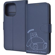 IJ-PP47ELC1DN/PK68 [iPhone 16 Pro用 ポケットモンスター/衝撃吸収 マグネットベルト シンプル 手帳型レザーケース/カビゴン]