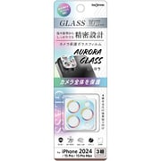 IN-P4749FG/CAAU [iPhone 16 Pro/16 Pro Max/15 Pro/15 Pro Max用 ガラスフィルム カメラ保護 一体型 キラキラ オーロラ 硬度10H/オーロラ]