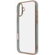 IN-P48CC17/MGGD [iPhone 16 Plus用 LUSTANT 衝撃吸収 バンパー キラキラ メタリック カラフル ハイブリッドケース/ミントグリーン_ゴールド]