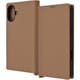 IN-P48TBC9/TGR [iPhone 16 Plus用 Durable 耐衝撃 マグネット不使用 シンプル スクエア 手帳型レザーケース/トープ_ライトグレー]
