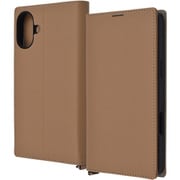 IN-P48TBC9/TGR [iPhone 16 Plus用 Durable 耐衝撃 マグネット不使用 シンプル スクエア 手帳型レザーケース/トープ_ライトグレー]
