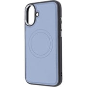 IN-P48OLC4/A [iPhone 16 Plus用 MagSafe対応 マグネットアクセサリー対応 衝撃吸収 バンパー オープンレザーケース/ブルー]