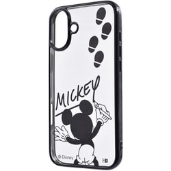 IN-DP48MCC1B/MK13 [iPhone 16 Plus用 ディズニー/衝撃吸収 バンパー メタリック ハイブリッドケース/ミッキーマウスサイン_メタリック]