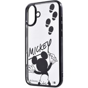 IN-DP48MCC1B/MK13 [iPhone 16 Plus用 ディズニー/衝撃吸収 バンパー メタリック ハイブリッドケース/ミッキーマウスサイン_メタリック]