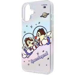 IN-DP48TC15/CD10 [iPhone 16 Plus用 ディズニー/ぴかてる 衝撃吸収 バンパー TPUソフトケース/チップ＆デールと宇宙]