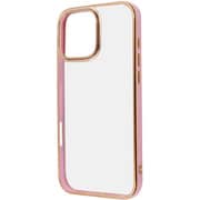 IN-P49CC17/LPGD [iPhone 16 Pro Max用 LUSTANT 衝撃吸収 バンパー キラキラ メタリック カラフル ハイブリッドケース/ライトピンク_ゴールド]