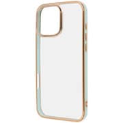 IN-P49CC17/MGGD [iPhone 16 Pro Max用 LUSTANT 衝撃吸収 バンパー キラキラ メタリック カラフル ハイブリッドケース/ミントグリーン_ゴールド]